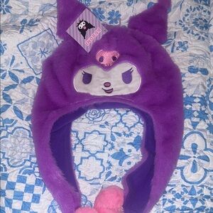 Sanrio Kuromi Purple Plush Character Hat Bennie